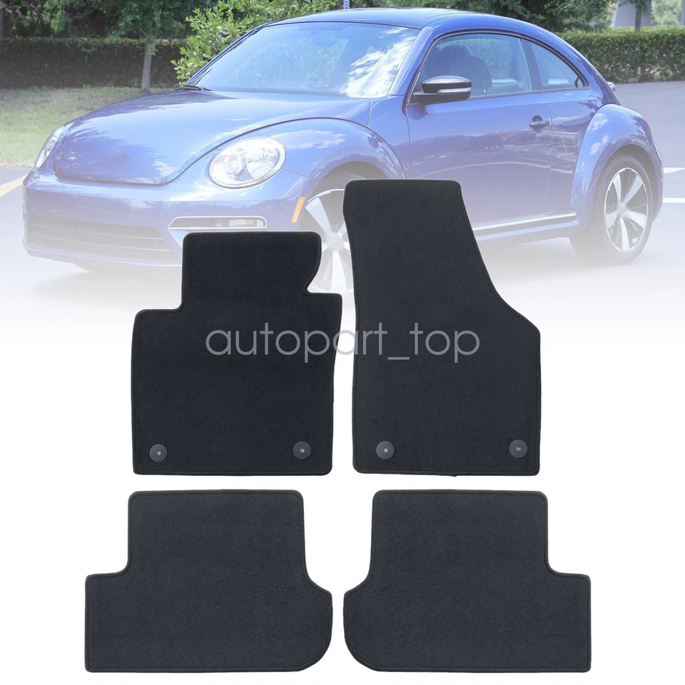 Velour Floor Mats Carpet Fits 2014 2015 2016 2017 2018 2019 Volkswagen Beetle 4x - Image 2 of 4
