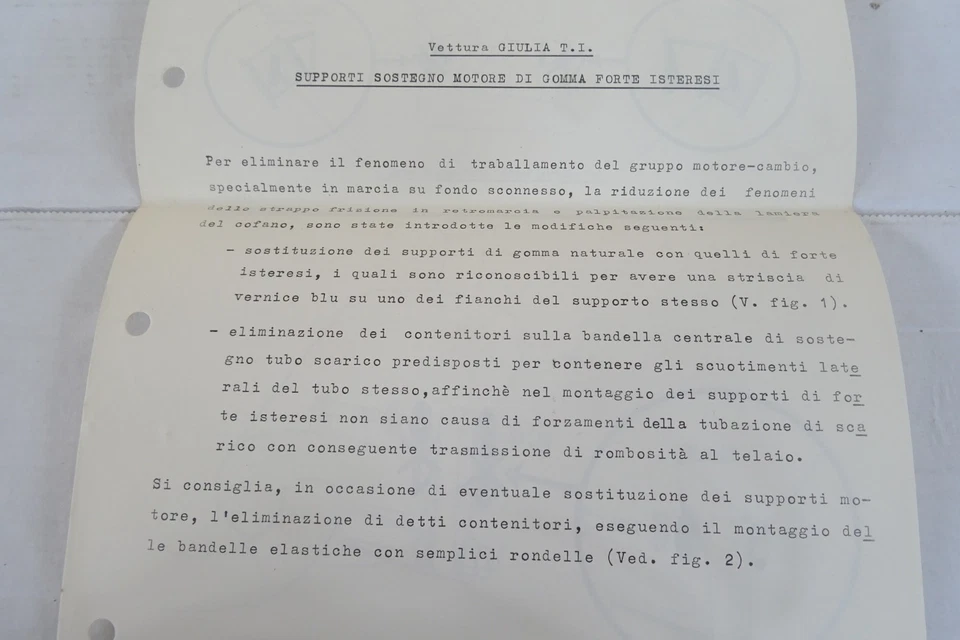 Alfa Romeo Giulia TI supporti sostegno motore di gomma - Immagine 3 di 4