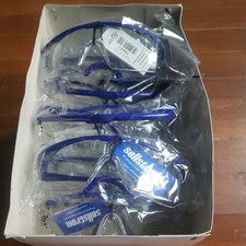 Sellstorm 76601 Protective Eyeware Safety Glasses,Clear Lens, Blue Frame 12 pair