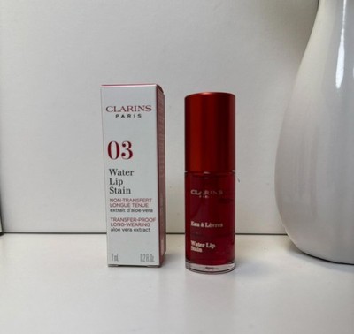 Clarins-03 Red Water-Hydrating Water Lip Stain Kiss-proof &Matte Finish
