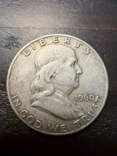 1960-P Franklin Half dollar: 90% silver, ungraded, limited circulation