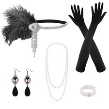 1920s Flapper Great Gatsby Accessories Set Fashion Roaring 20's Theme