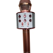 Gabba Goods Wireless Bluetooth Karaoke Microphone Speaker Rose Gold with 3-in-1