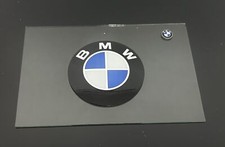 BMW Rarit&auml;t GLASSCHILD Aufsteller Logo Schild Emblem Schriftzug Plakette