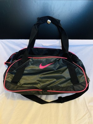 pink and black nike duffel bag
