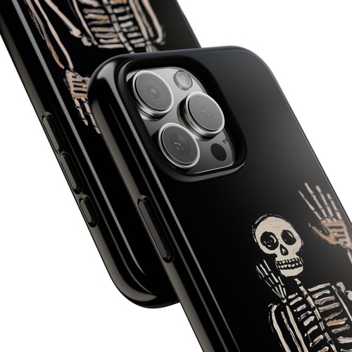 For iPhone / Galaxy / Pixel | Phone-Ink Case - Black White Spooky Skeleton - Picture 5 of 239
