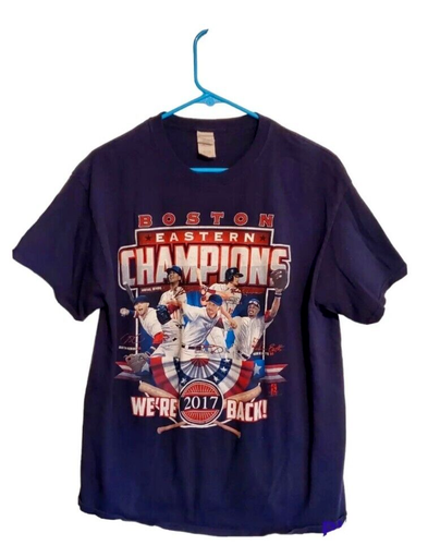 Camiseta MLB Boston Red Sox - Azul - Diseño "We're Back" - Talla L - Imagen 3 de 5