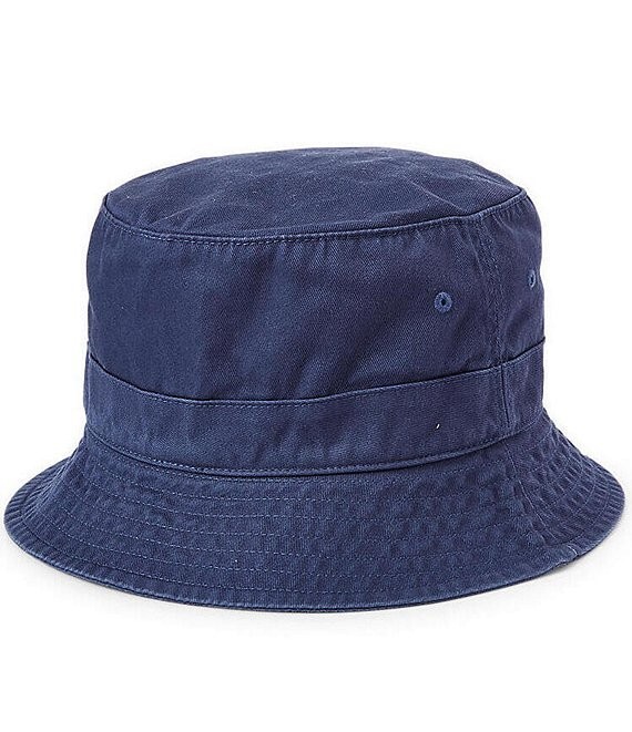 PONY Polo Rallph Lauren cappello uomo grande e alto a secchiello XL 1XL cotone twill