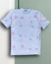 McQ By Alexander McQueen ALL OVER SWALLOW PRINT BIRD T-SHIRT WHITE RARE Medium