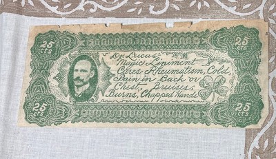 Dr. Lucas Magic Liniment Quack $1 Bill Beaver Falls Pa Antique Ephemera