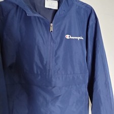 Champion Navy Women's Packable Hooded Windbreaker Workout Walking Jacket XS