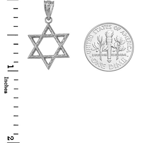 Gold Star of David Charm Necklace - Picture 7 of 21