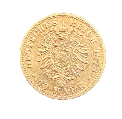 Germany Bavaria 1878 D Gold 10 Mark Circulated Ludwig II | eBay