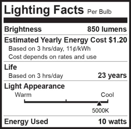 10-Pack Ultra Efficient LED Bulbs - 5000K, Flicker-Free, 40° Spotlights - Picture 7 of 7