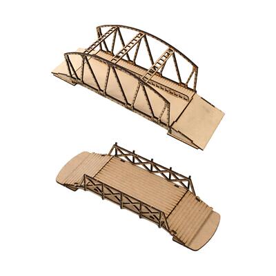 Holzbrücke Modell Geschenk Holzbau für Kinder Erwachsene Maßstab 1:72