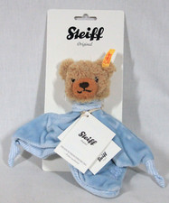 RARE VINTAGE STEIFF BABY SLEEP WELL BEAR BLUE COMFORTER 237386 NEW ON CARD