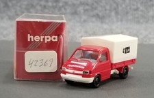 HERPA HO 1:87 VW FLATBED TRUCK WITH TARP FIRE VEHICLE MADE IN W GERMANY W/BOX