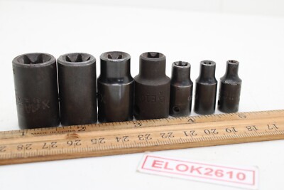 MAC Tools M/X  E4-E16 7 Piece Set 1/4''/3/8'' Drive Inverted Torx Socket Set USA