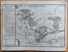 Deulland Original Kupferstich Schlacht Zorndorf Polen - 1760