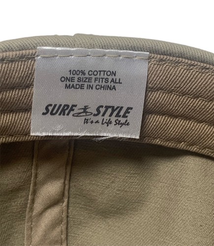 Surf Style Gulf Shore Alabama Beige Logo Strapback Hat,Cap OSFM - Picture 6 of 6