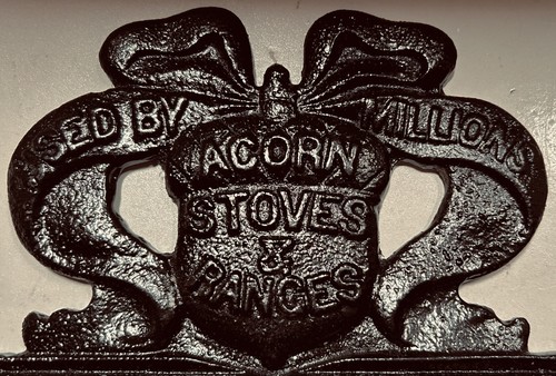 Antiguo letrero de hierro fundido WELCONE usado por Millions Acorn Stove & Ranges - Imagen 3 de 14