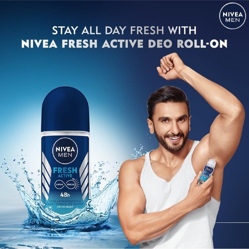 NIVEA MEN Fresh Active 50ml Deo Roll On 48 H Frische 0% Alkohol - Bild 3 von 7