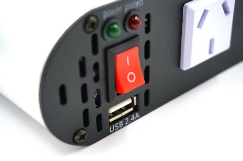 Power Inverter DC 12V AC 240V 600W 1200W Sine Wave Camping Boat Caravan USB Port - Picture 7 of 8