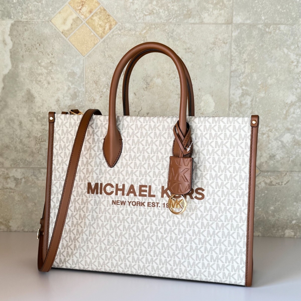 バッグ Michael Kors Mirella East West Michael Kors Signature Mirella Medium East West Crossbody