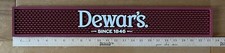 DEWAR’S SCOTCH WHISKY RUBBER BAR RAIL RUNNER SPILL MAT *BRAND NEW* DARK RED