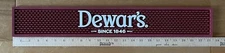 DEWAR’S SCOTCH WHISKY RUBBER BAR RAIL RUNNER SPILL MAT *BRAND NEW* DARK RED