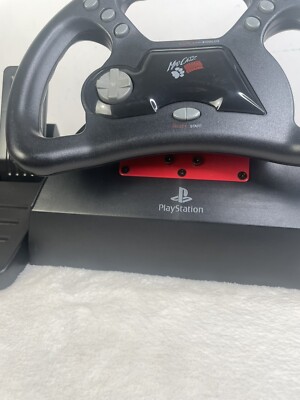 Volant De Course Mad Catz Pour PlayStation 1 - Numérique/analogique Avec Pédales - Occasion