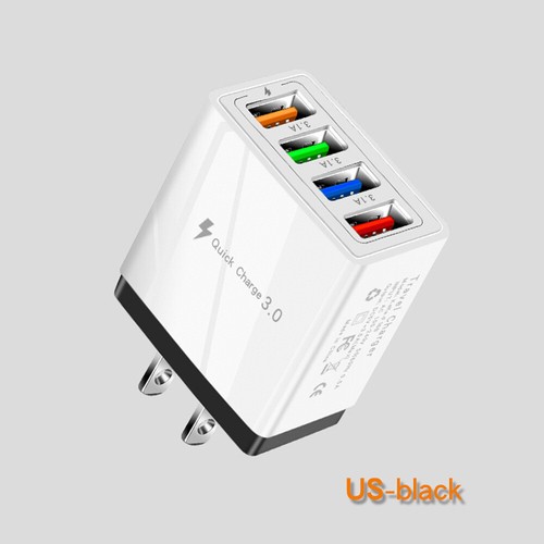 Schnell Ladegerät USB Mehrfachstecker 4 Port Mehrfach Netzteil Adapter Für Handy - Zdjęcie 14 z 18