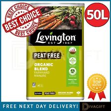 FARMYARD MANURE 50 LITRES ORGANIC MIX HORSE COMPOST SOIL 50L LEVINGTON PEAT FREE 0.30 per litre
