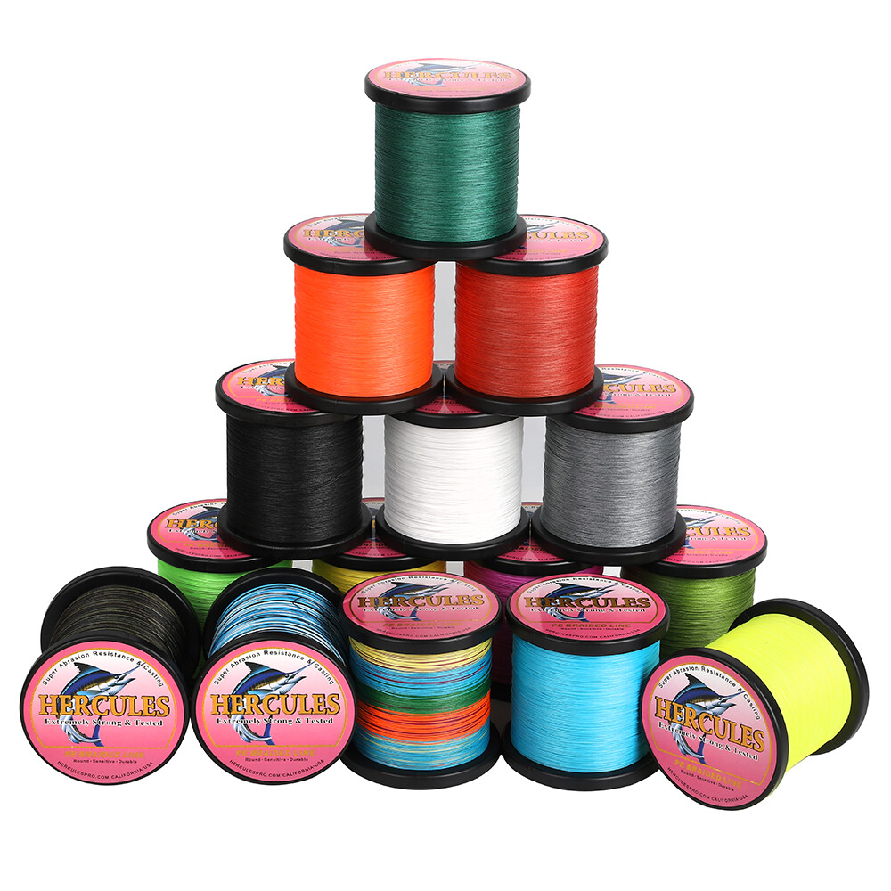 Powerpro Braided Line HERCULES 50lb Braided Fishing Line  4/8 Strand  Dyneema, Saltwater & Freshwater Hercules Braided Fishing Line