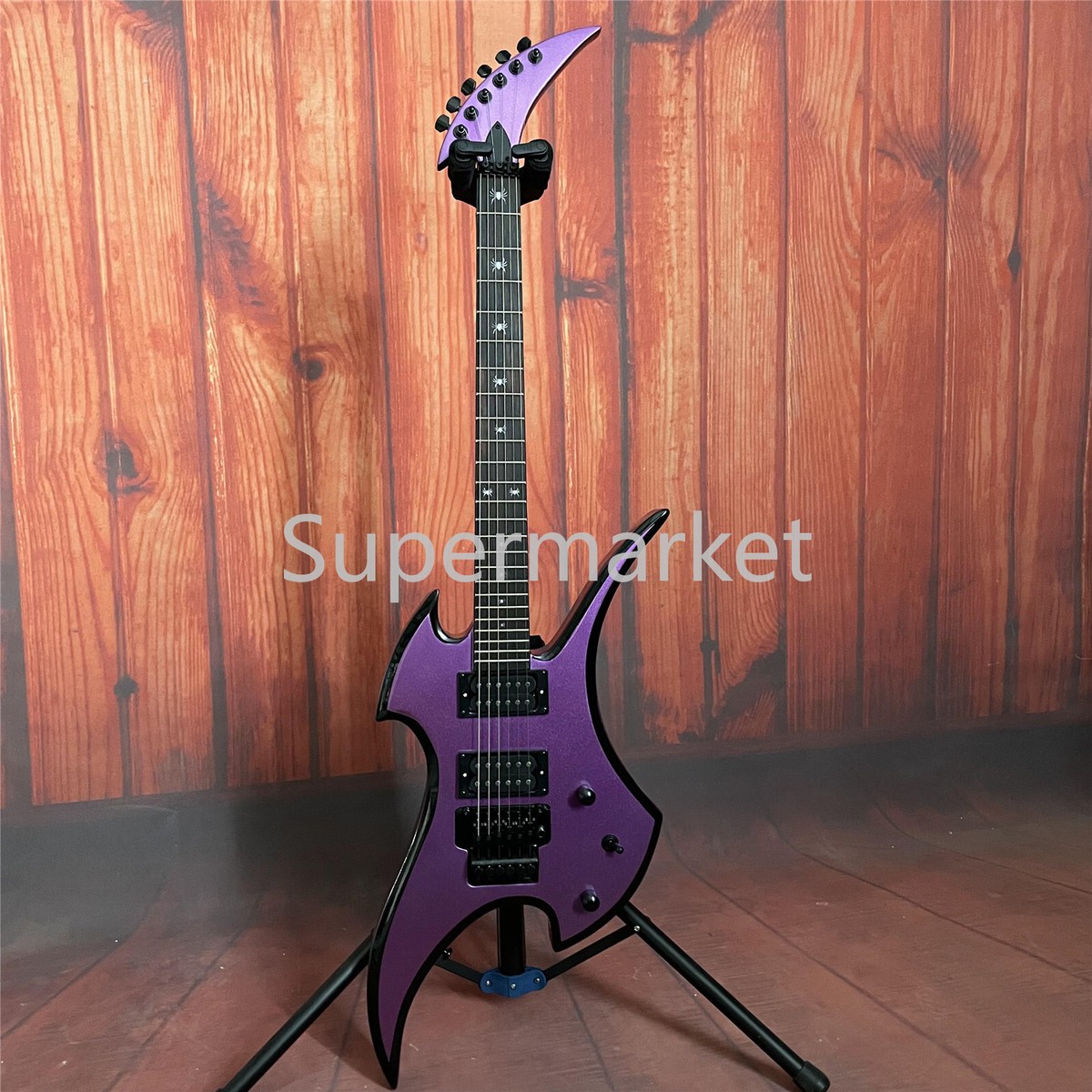 Special Shape Purple Electric Guitar 6 String FR Bridge Special Shape Purple Electric Guitar 6 String FR Bridge