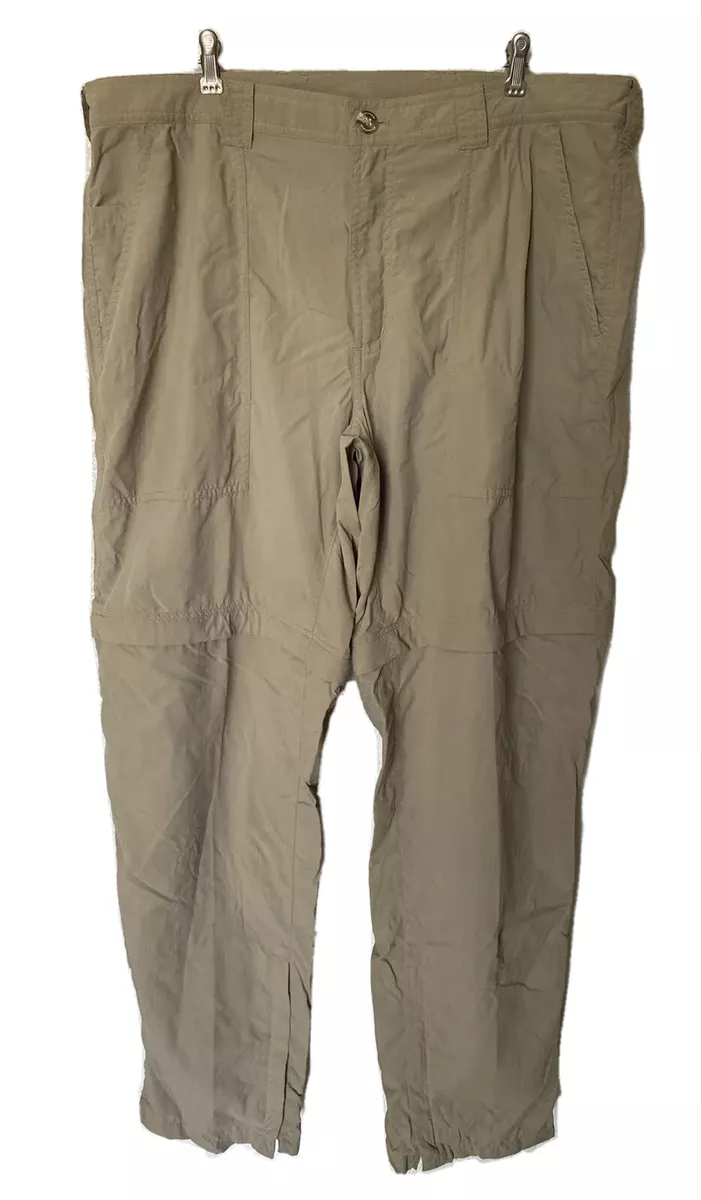 Exofficio Men s Cargo Pants Hiking Insect Shield Convertible Beige Size L 36 38