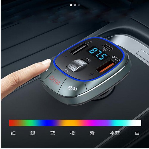 Bluetooth 5.0 Auto Wireless FM Transmitter Adapter USB 30W Charger Hands-Free - Bild 2 von 10