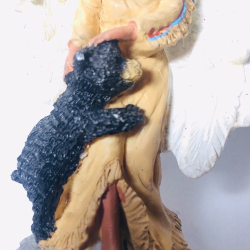 Indianer Bär Geist und Engelsflügel Keramik Statue Figur - Bild 6 von 12