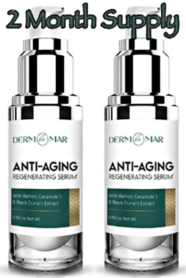 Derm Le Mar Anti Aging Serum 1oz Reduces Wrinkles *AUTHENTIC* 2 MONTH SUPPLY!