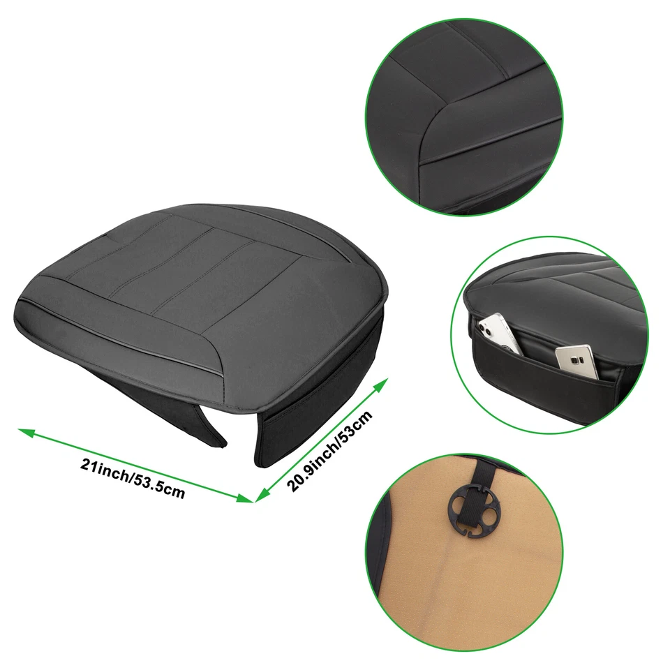 Full Surround Front Car Seat Cover Leather Pad Mat Auto Seat Cushion Protector Foto 2 de 4