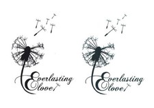 Everlasting Love Tattoo Temporary Dandelion Temporary Tattoos Plant Tattoos