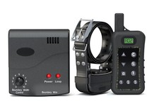1 Dog bark shock collar electric fence system remote waterproof wireless fencing
