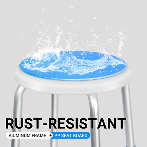 Altus Adjustable Shower Chair with Back and Arms Bath Stool Bench for Elderly - Picture 22 of 54