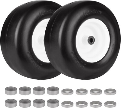 ILONPA 13x6.50-6 Heavy Duty Solid Tubeless Tire w/Steel Rim Zero Turn Lawn Mower