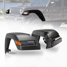 Fits Jeep Wrangler JL/JLU Rubicon 2018-2020 Front Fender Flares LH&RH W/ LED DRL