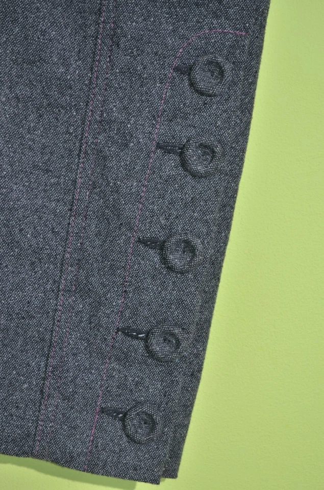 JUST CAVALLI Women s Wool/Silk Grey Trousers Size 42 - Imagem 3 de 4