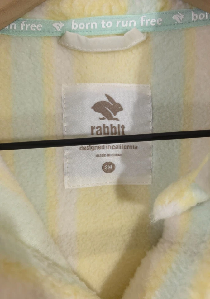 NWT Running Rabbit Fleece of Mind Pale Banana Plaid Shirt Jacket Size S - Image 3 of 4
