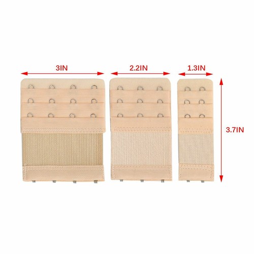 Set Of 6 Bra Extender 2/3/4 Hooks with Elastic Extension Underwear Strap Belt US - 第 2/13 張圖片