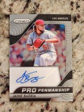 2020 Panini Prizm Pro Penmanship Jaime Barria #PP-JB Auto