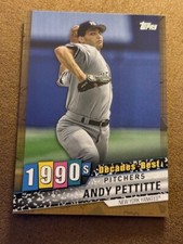 2020 TOPPS ANDY PETTITTE BD-49 DECADES BEST 1990S GOLD 36/50 YANKEES